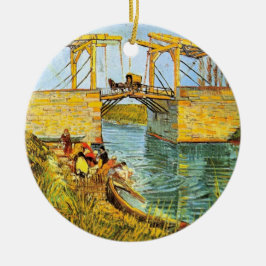 Langlois Bridge i Arles av Vincent van Gogh Julgransprydnad Keramik