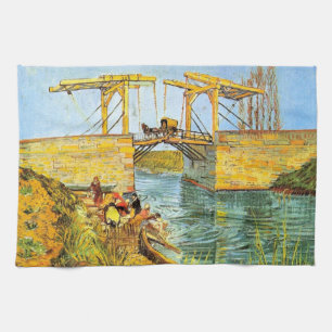Langlois Bridge i Arles av Vincent van Gogh Kökshandduk
