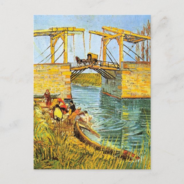 Langlois Bridge i Arles av Vincent van Gogh Vykort (Framsida)