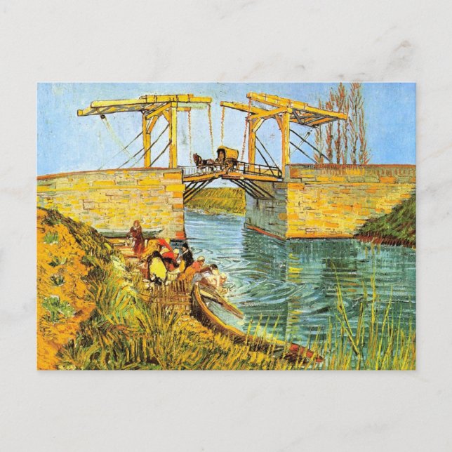 Langlois Bridge i Arles av Vincent van Gogh Vykort (Framsida)