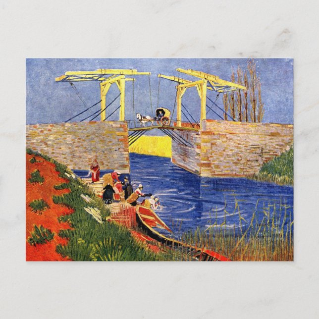 Langlois Bridge i Arles av Vincent van Gogh Vykort (Framsida)