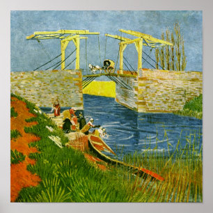 Langlois Bridge i Arles Van Gogh Fine Art Poster