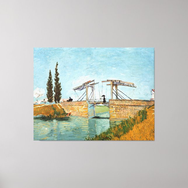Langlois Bridge i Arles Vincent Gogh Canvastryck (Framsida)