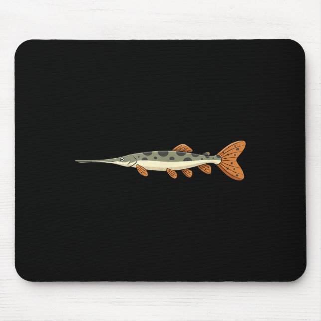 Långnäbbad näbbgädda fiske illustration för Angler Musmatta (Framsidan)