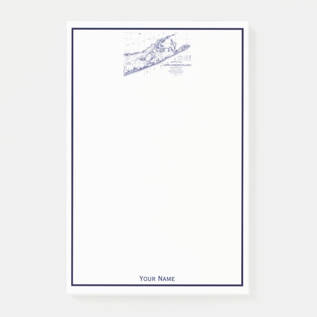 Långön Hampton Karta Post-it Block (Framsida)