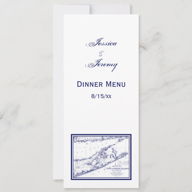 Långön Hamptons Karta VC Inbjudningar (Framsida)