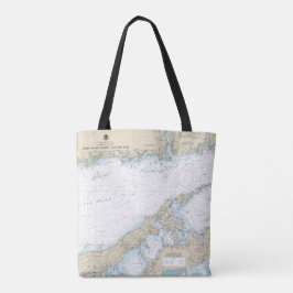 Långön Ljud Östra del Nautical Chart Tygkasse