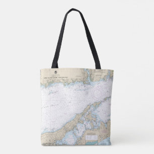 Långön Ljud Östra del Nautical Chart Tygkasse