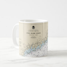 Långön Ljud Westerna del Nautical Diagram Kaffemugg