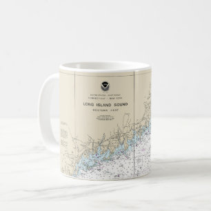 Långön Ljud Westerna del Nautical Diagram Kaffemugg
