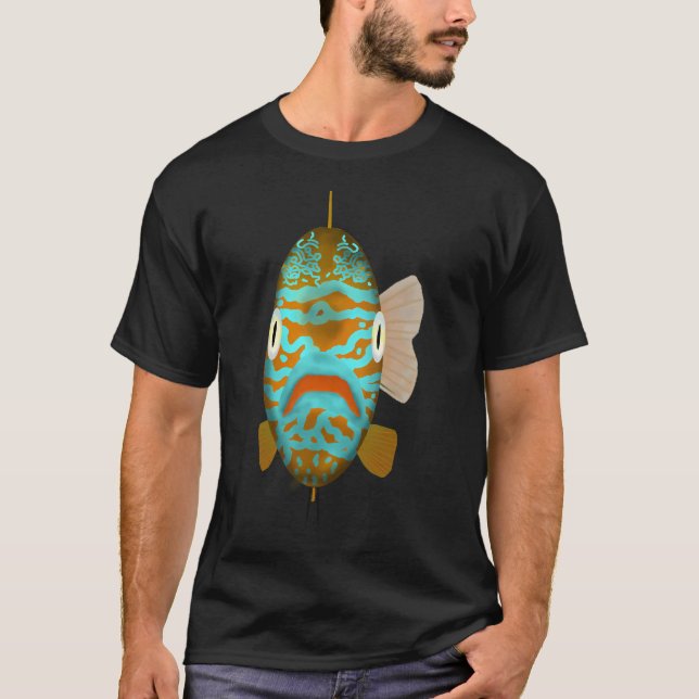 Långöra solabborre - Fiskhuvud T Shirt (Framsida)