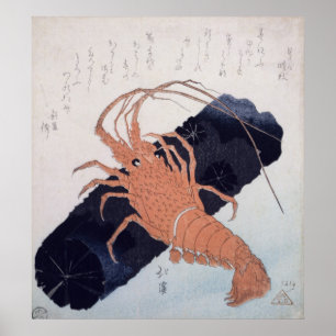 Langoustine med ett kvarter av kol, c.1830 poster