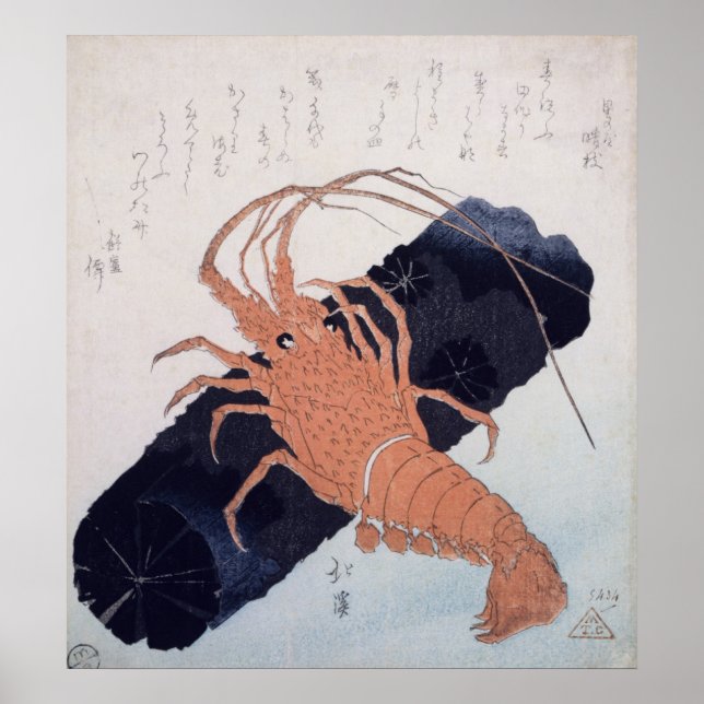 Langoustine med kolblock, 1830 poster (Framsidan)