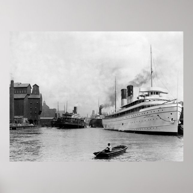 Längs floden, Buffalo, N.Y.: 1905 Poster (Framsidan)