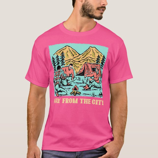 Längs från stadens vildlevande camping utomhus Cam T Shirt (Framsida)