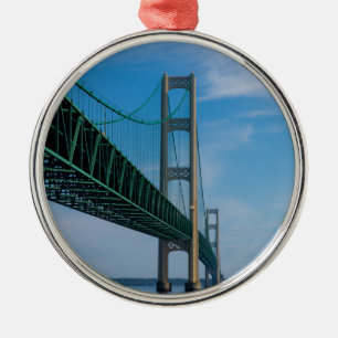 Längs Mackinac Bridge Julgransprydnad Metall