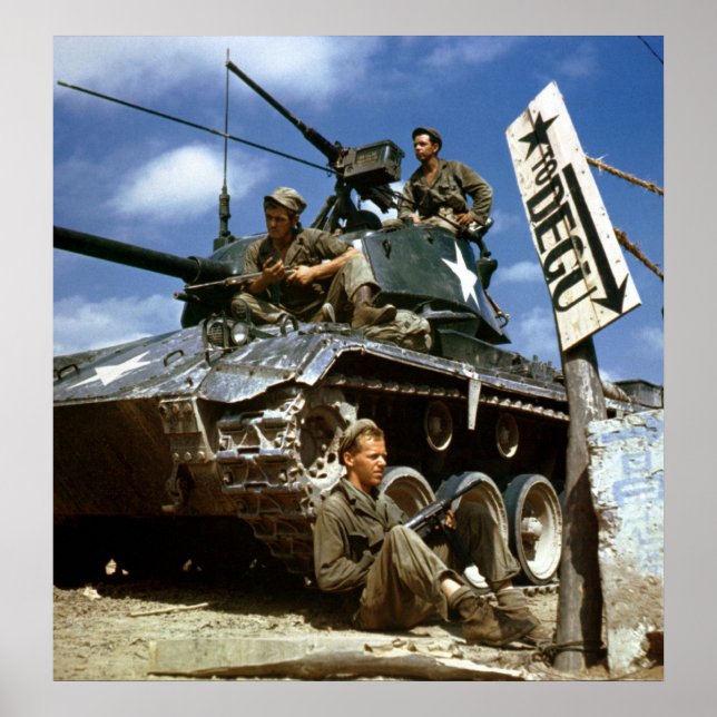 Längs Naktong Front Poster (Framsidan)
