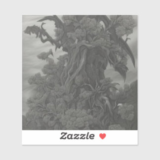 Längs- och vild-trädgårdens framsida klistermärken