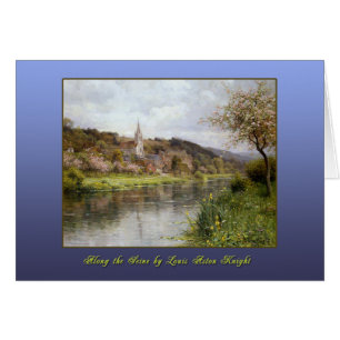 Längs Seine av Louis Aston Knight Hälsningskort
