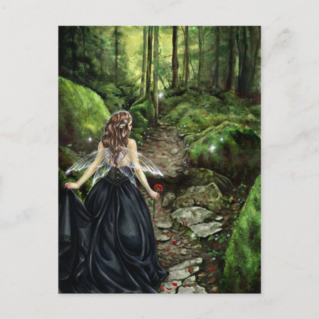 Längs skogen Väg Vykort (Framsida)