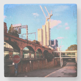 Längs spåret stenunderlägg