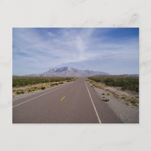 Längs vägen - El Capitan - Guadalupbergen Vykort (Framsida)