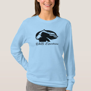 Långsågad T-Shirt - Svart B&B-Logotyp