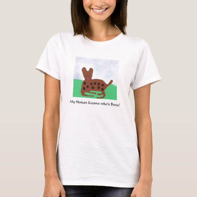 Långsåld fläckig Hund Tee Shirts (Framsida)