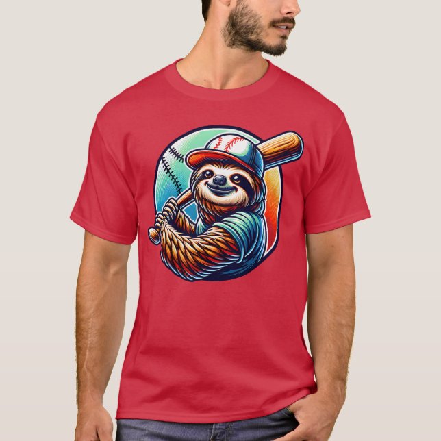 Långsam Baseballspelare Rolig Sportdesign pojkvän T Shirt (Framsida)