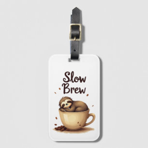 Långsam Brew Coffee Sloth Bagagebricka