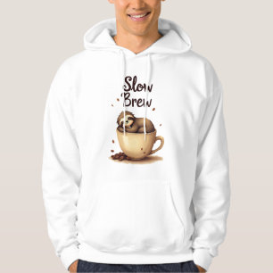 Långsam Brew Coffee Sloth Hoodie