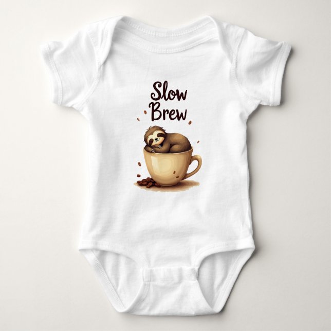 Långsam Brew Coffee Sloth T Shirt (Framsida)