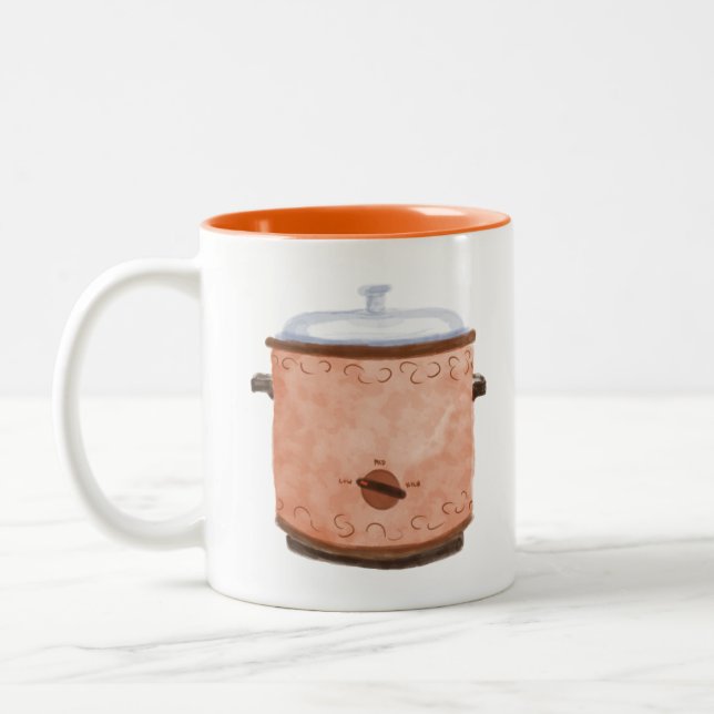 Långsam Cooker Mugg Orange (Vänster)