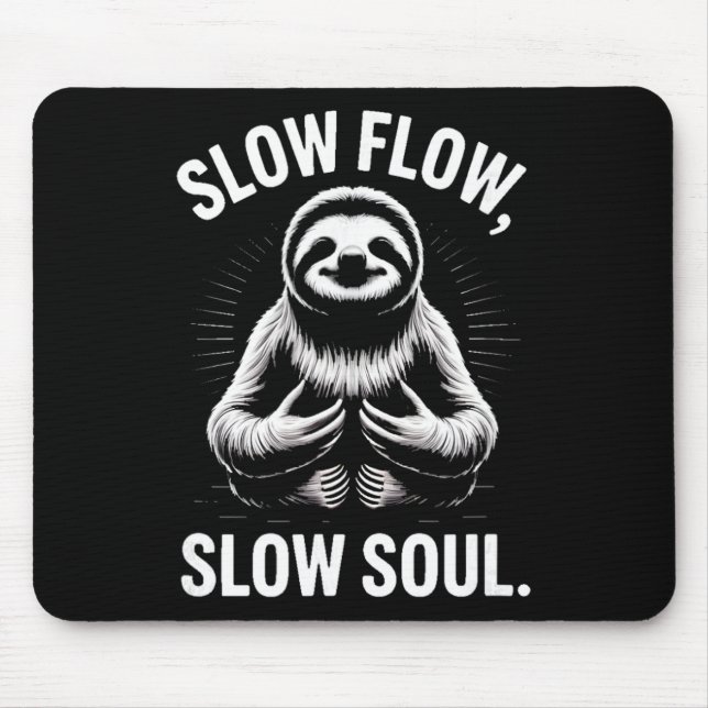 Långsam Flöde Långsam Själ Latmask Yoga Meditation Musmatta (Framsidan)