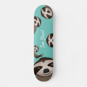 Långsam för långsam illustration av skaldjur mini skateboard bräda 18,5 cm
