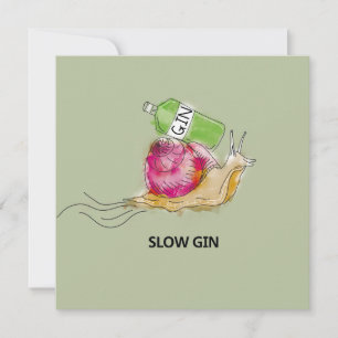 Långsam Gin Julkort