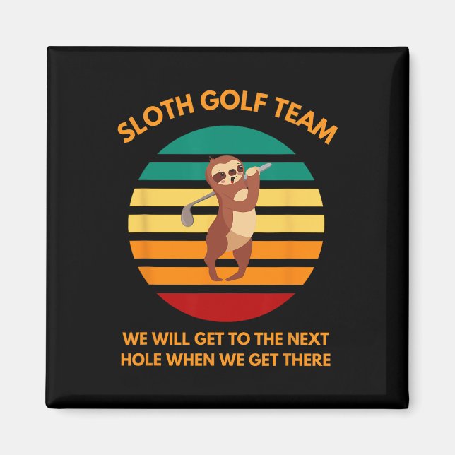 Långsam golftröga golfteam Roliga golfare  Magnet (Framsidan)