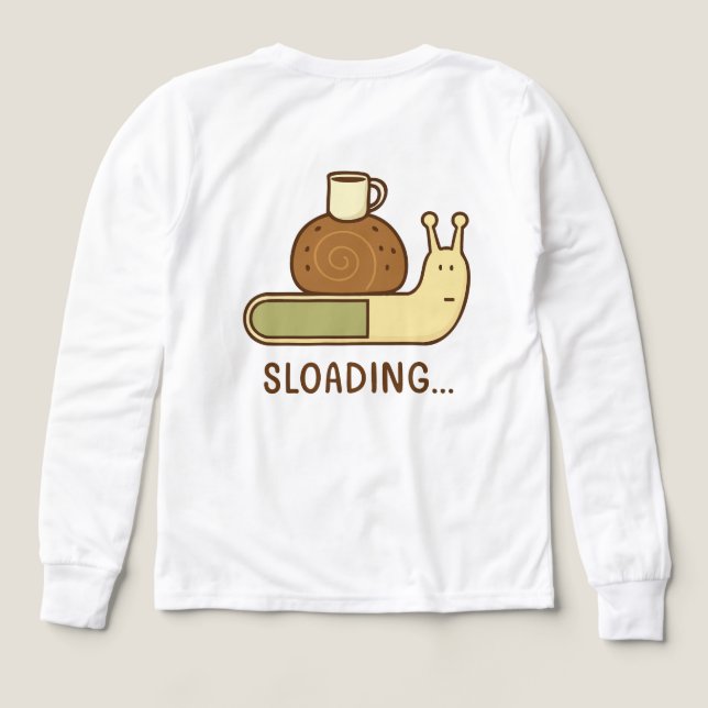 Långsam last i Snigel Pun T Shirt (Design baksida)