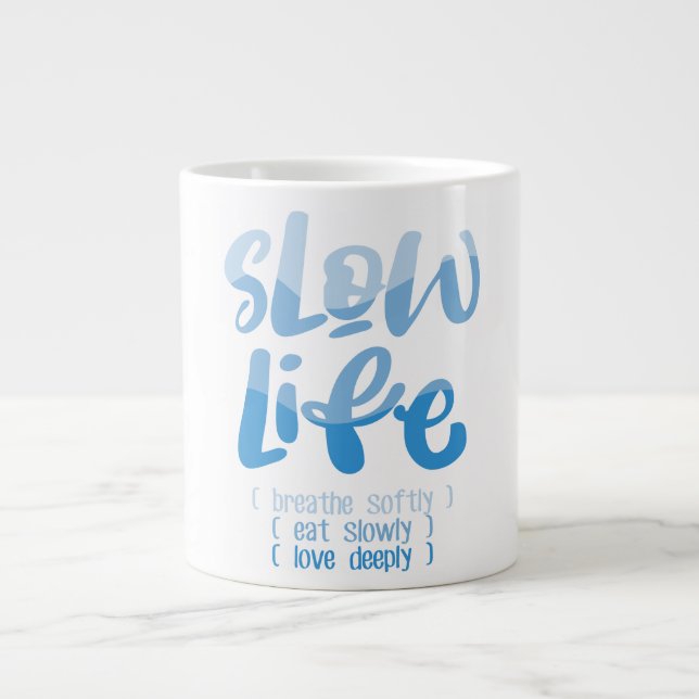 Långsam livslängd 2 jumbo mugg (Framsidan)