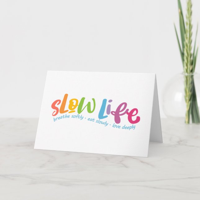 Långsam livslängd tack kort (Framsida)