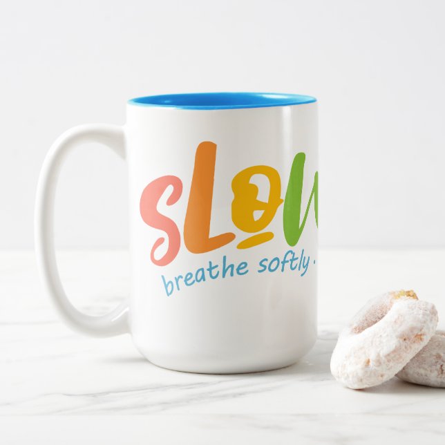 Långsam livslängd Två-Tonad mugg (Med munk)