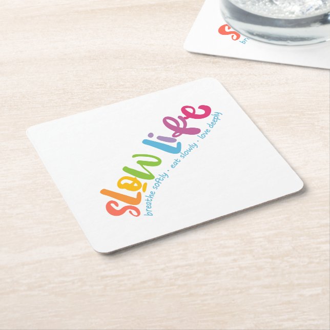 Långsam livslängd underlägg papper kvadrat (Vinklad)