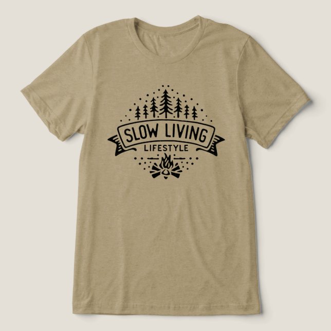 Långsam livsstil t shirt (Design Framsida)