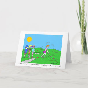 Långsam Manar Golf Tecknad Greeting Card Kort