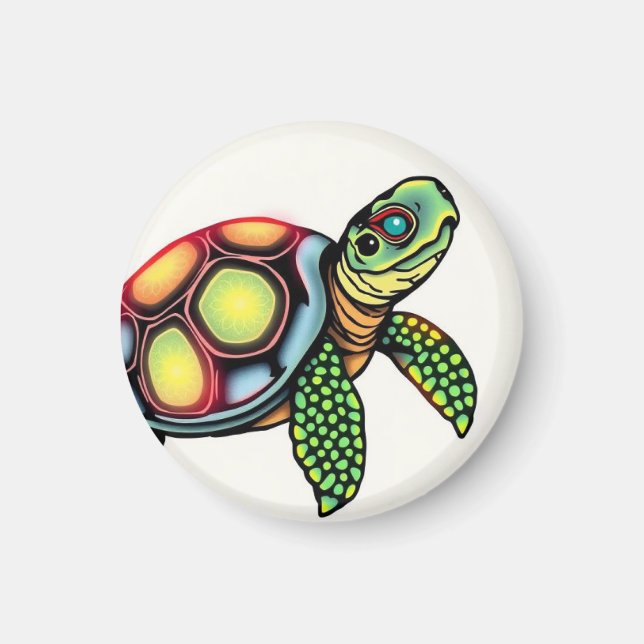 Långsam Men Legendarisk Sköldpadda Magnet (Framsidan)