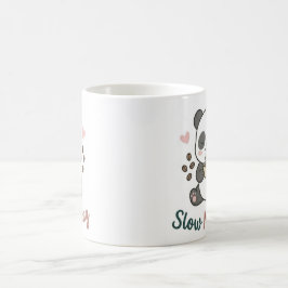 Långsam morgon Panda-mugg | Söt mysig kaffekopp