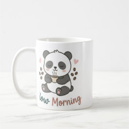 Långsam morgon Panda-mugg | Söt mysig kaffekopp