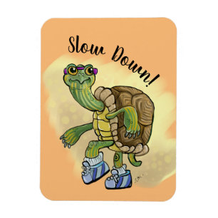 Långsam nedgång, Turtle Fast Cute Running Terrap Magnet