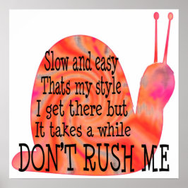 långsam och lätt poster