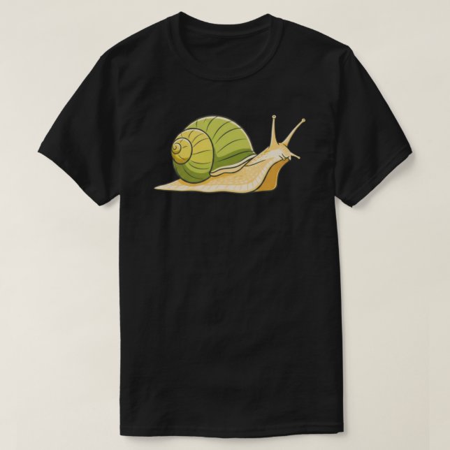 Långsam och stadig Snigel Illustration-Lugn Låg En T Shirt (Design framsida)